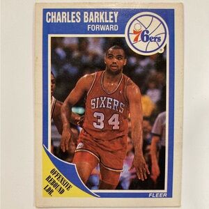 1989 Fleer #113 Charles Barkley 76ERS Basketball Trading Card